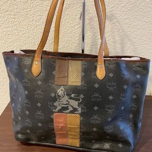 MCM Princess Lion Snake Skin Tote